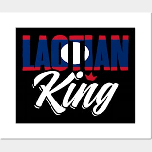 Awesome Laotian King Laos Flag For Laotian Roots Lao People Posters and Art